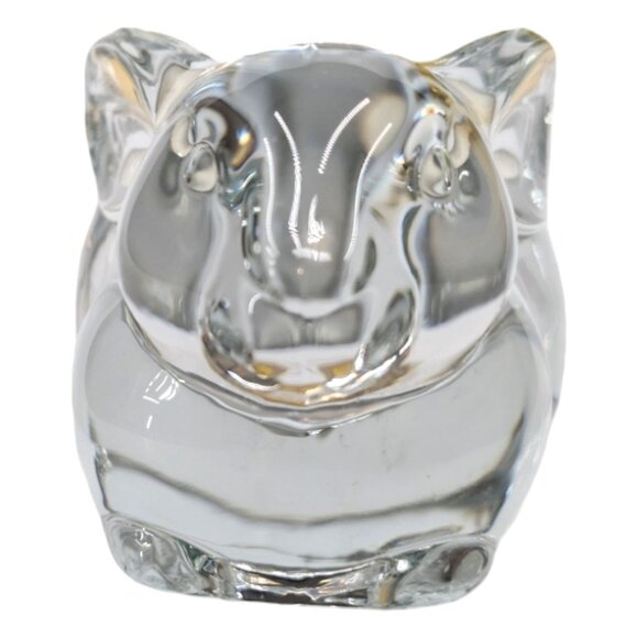 Vtg Rabbit Tealight Candle Holder Clear Glass Bunny 4" - Picture 11 of 15